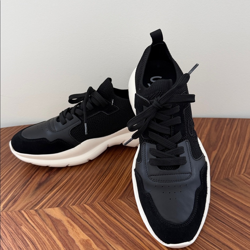 NWT Stuart Weitzman 5050 Logo Low-Top Sneakers Black Size 9 - Picture 10 of 14